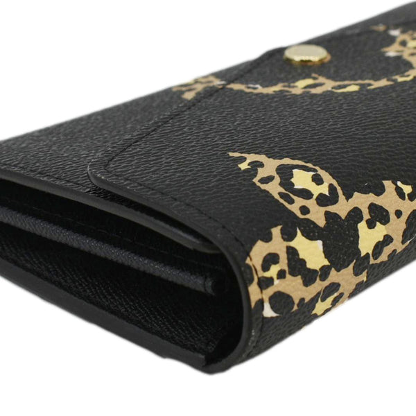 LOUIS VUITTON Giant Jungle Sarah Leather Wallet Black