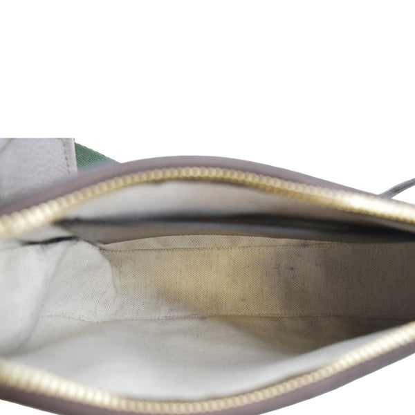 GUCCI Ophidia Web Small GG Supreme Canvas Shoulder Bag Beige 735132
