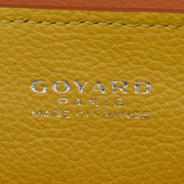 GOYARD Saigon Chevron Print Coated Canvas Top Handle Shoulder Bag Orange