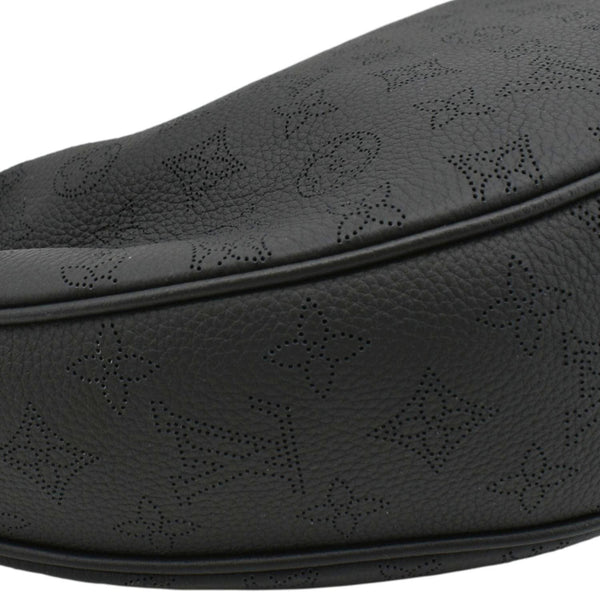 LOUIS VUITTON Baia MM Perforated Mahina Leather Shoulder Bag Black
