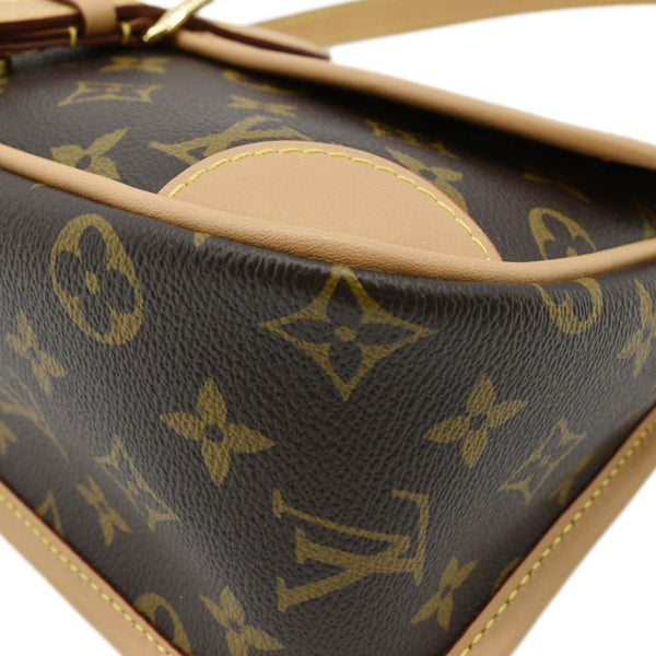 LOUIS VUITTON Brown Crossbody Bag left lower corner look