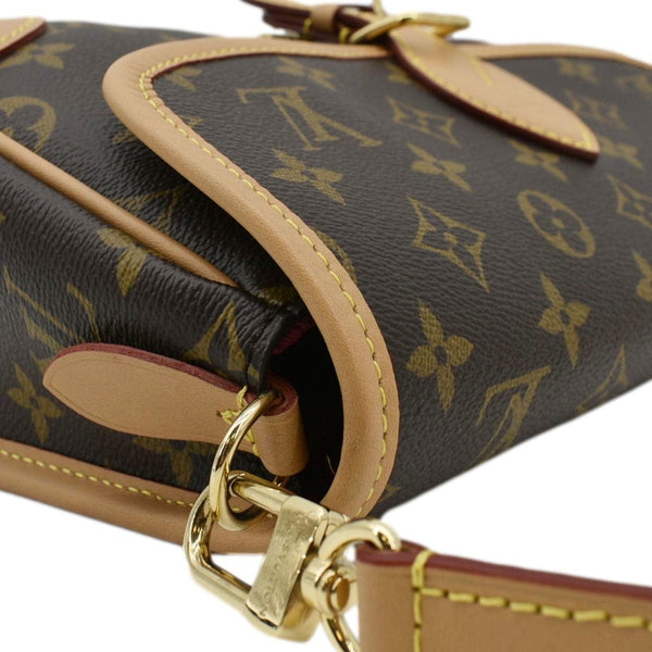 LOUIS VUITTON Brown Crossbody Bag left front corner look