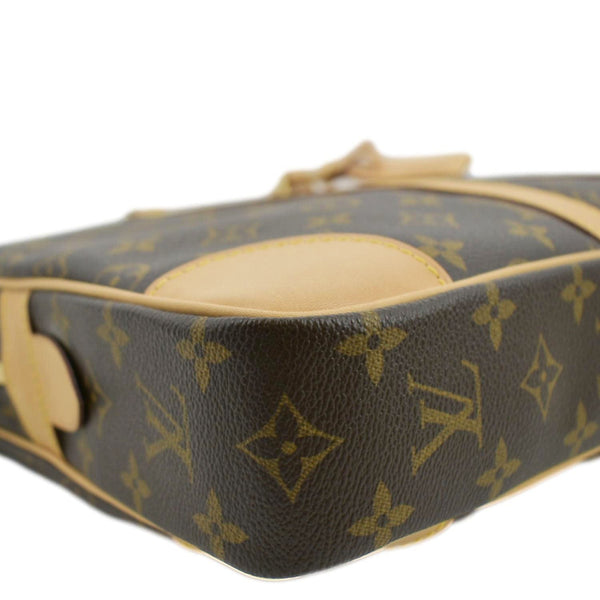 LOUIS VUITTON Porte Documents Voyage Monogram Canvas Briefcase Bag Brown