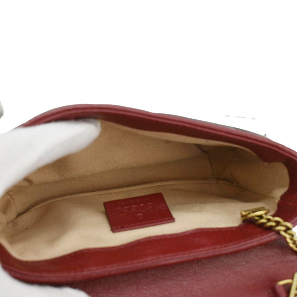 GUCCI GG Marmont Tourchon Mini Matelasse Leather Shoulder Crossbody Bag Black 574969