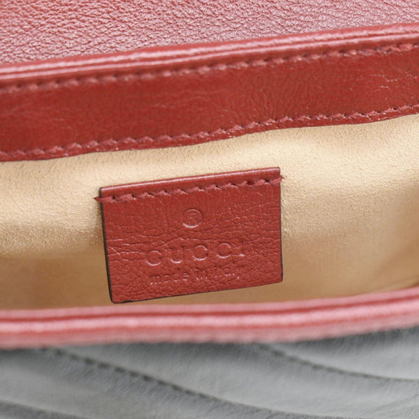 GUCCI GG Marmont Tourchon Mini Matelasse Leather Shoulder Crossbody Bag Black 574969