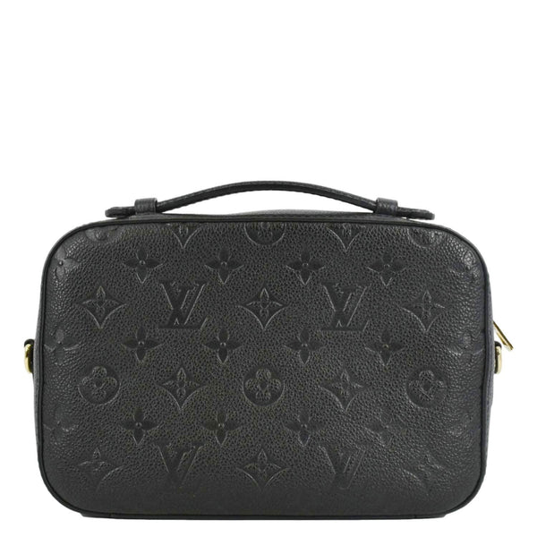 LOUIS VUITTON Saintonge Monogram Empreinte Leather Top Handle Satchel Bag Black