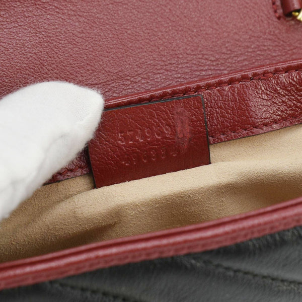 GUCCI GG Marmont Tourchon Mini Matelasse Leather Shoulder Crossbody Bag Black 574969