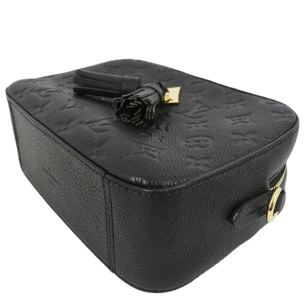 LOUIS VUITTON Saintonge Monogram Empreinte Leather Top Handle Satchel Bag Black