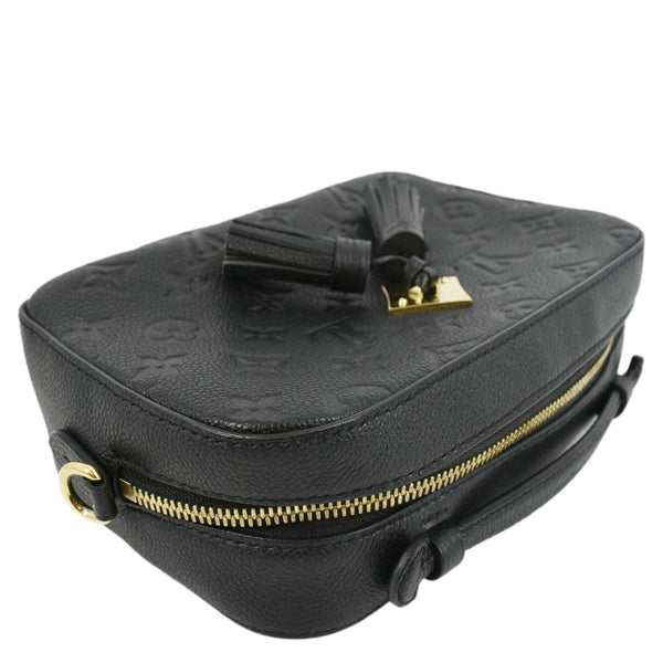 LOUIS VUITTON Saintonge Monogram Empreinte Leather Top Handle Satchel Bag Black