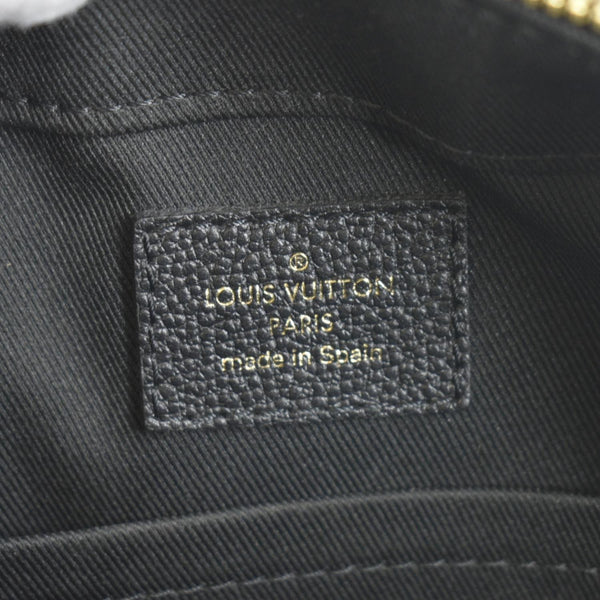 LOUIS VUITTON Saintonge Monogram Empreinte Leather Top Handle Satchel Bag Black