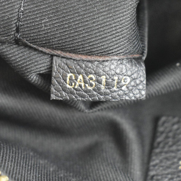 LOUIS VUITTON Saintonge Monogram Empreinte Leather Top Handle Satchel Bag Black