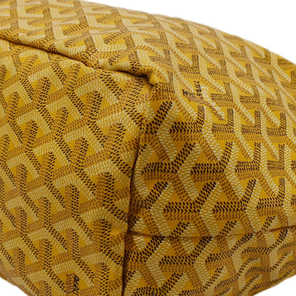 GOYARD Saint Louis PM Chevron Print Canvas Tote Bag Yellow