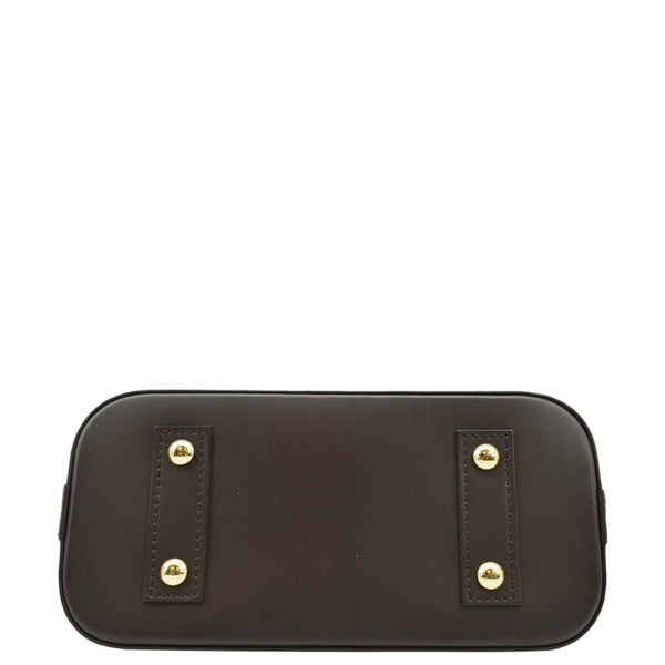 LOUIS VUITTON Braided Alma BB Damier Ebene Satchel Bag Brown