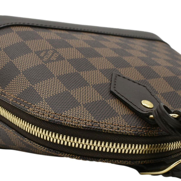 LOUIS VUITTON Braided Alma BB Damier Ebene Satchel Bag Brown