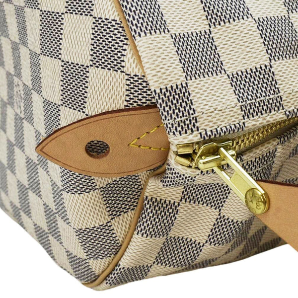 LOUIS VUITTON Speedy 30 Damier Azur Satchel Bag White