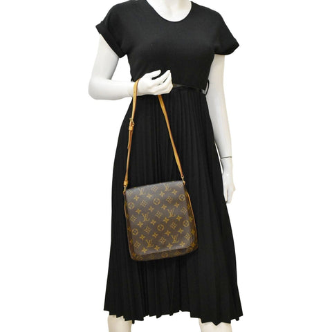LOUIS VUITTON Musette Salsa Monogram Canvas Shoulder Bag Brown