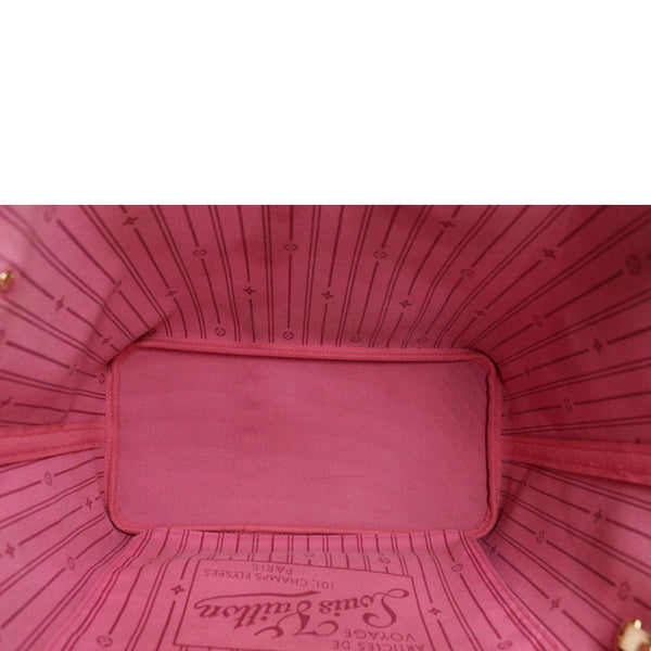 LOUIS VUITTON Limited Edition Neverfull MM Roses Monogram Canvas Shoulder Bag Brown