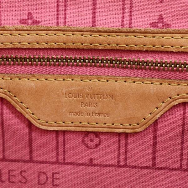 LOUIS VUITTON Limited Edition Neverfull MM Roses Monogram Canvas Shoulder Bag Brown