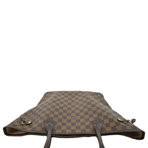 LOUIS VUITTON Neverfull MM Damier Ebene Tote Bag Brown