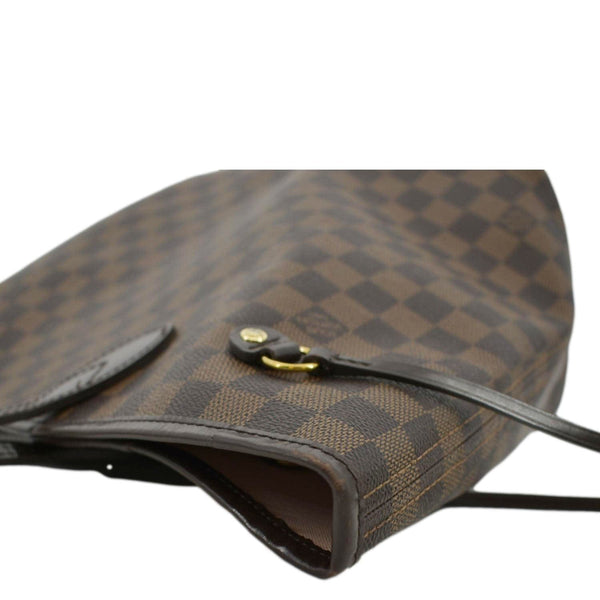 LOUIS VUITTON Neverfull MM Damier Ebene Tote Bag Brown
