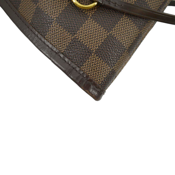 LOUIS VUITTON Neverfull MM Damier Ebene Tote Bag Brown