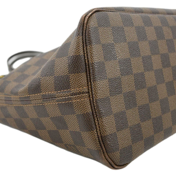 LOUIS VUITTON Neverfull MM Damier Ebene Tote Bag Brown