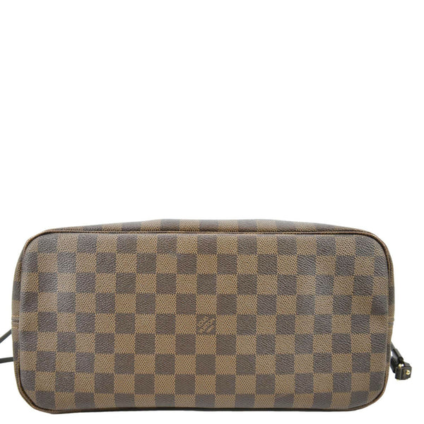 LOUIS VUITTON Neverfull MM Damier Ebene Tote Bag Brown