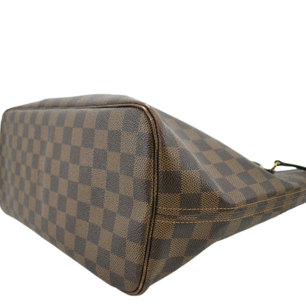 LOUIS VUITTON Neverfull MM Damier Ebene Tote Bag Brown