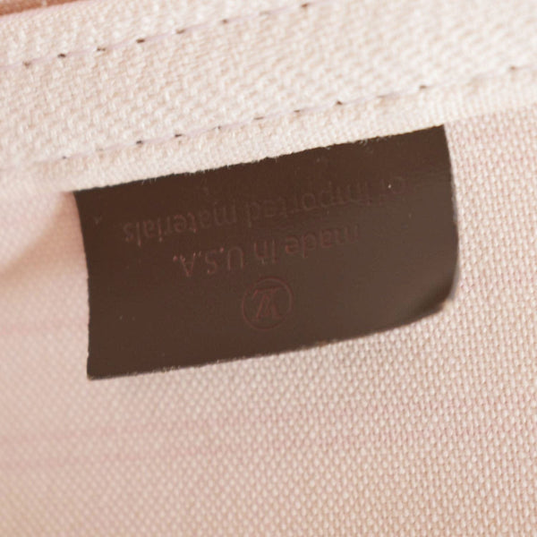 LOUIS VUITTON Neverfull MM Damier Ebene Tote Bag Brown