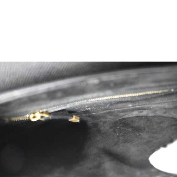 CHRISTIAN DIOR Saddle Grained Leather Satchel Shoulder Bag Black