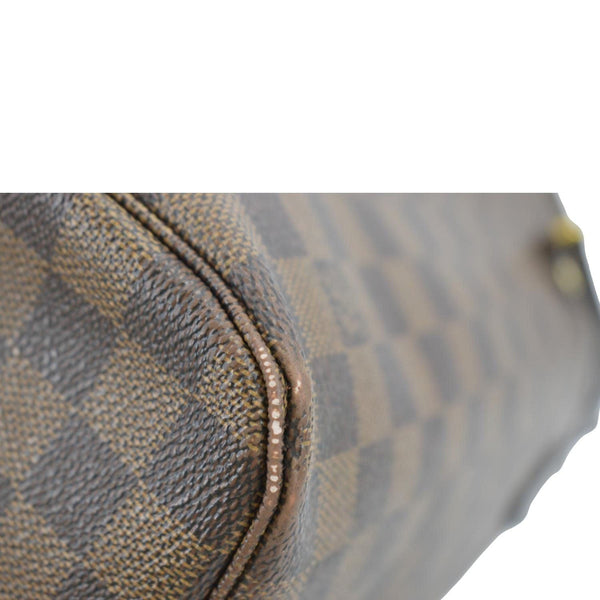 LOUIS VUITTON Neverfull MM Damier Ebene Tote Bag Brown