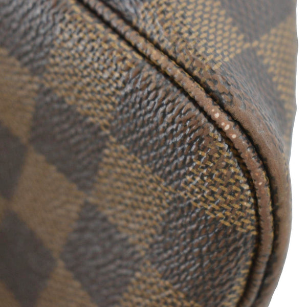 LOUIS VUITTON Neverfull MM Damier Ebene Tote Bag Brown