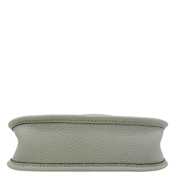 HERMES Evelyne TPM Clemence Leather Crossbody Bag Light Grey
