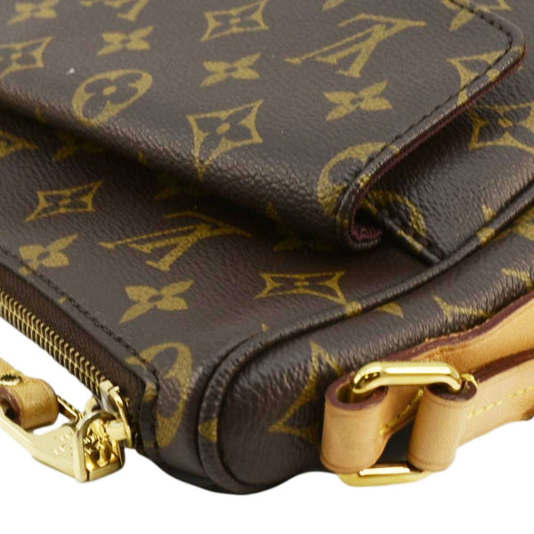 LOUIS VUITTON Mabillon Monogram Canvas Shoulder Crossbody Bag Brown