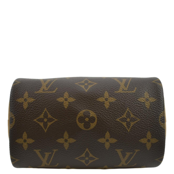 LOUIS VUITTON Nano Speedy Monogram Canvas Crossbody Bag Brown