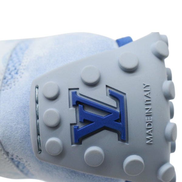 LOUIS VUITTON LV Racer Moccasin Perforated Leather Loafers Light Blue US 10.5