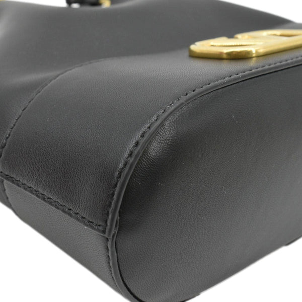 VALENTINO Mini Bucket Nappa Leather Chain Crossbody Bag Black