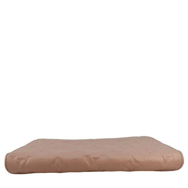 LOUIS VUITTON Clemence Empreinte Leather Wallet Dusty Pink