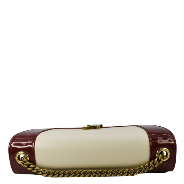 YVES SAINT LAURENT Kate Small Leather Chain Shoulder Bag Burgundy