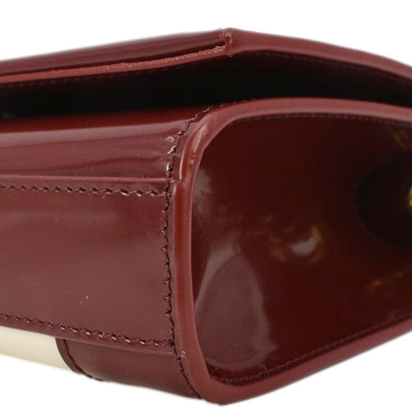 YVES SAINT LAURENT Kate Small Leather Chain Shoulder Bag Burgundy