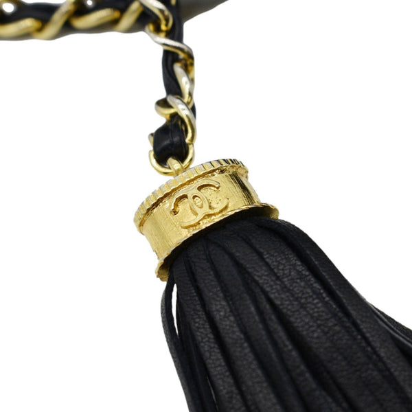 CHANEL Vintage Quilted Leather Camera Crossbody Bag Black