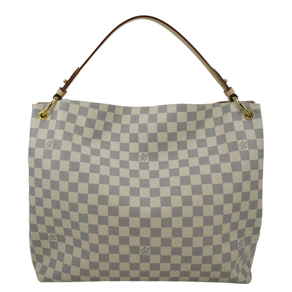 LOUIS VUITTON Graceful MM Damier Azur Hobo Shoulder Bag White