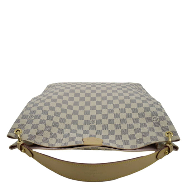 LOUIS VUITTON Graceful MM Damier Azur Hobo Shoulder Bag White