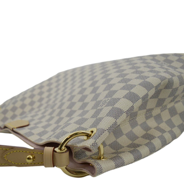 LOUIS VUITTON Graceful MM Damier Azur Hobo Shoulder Bag White