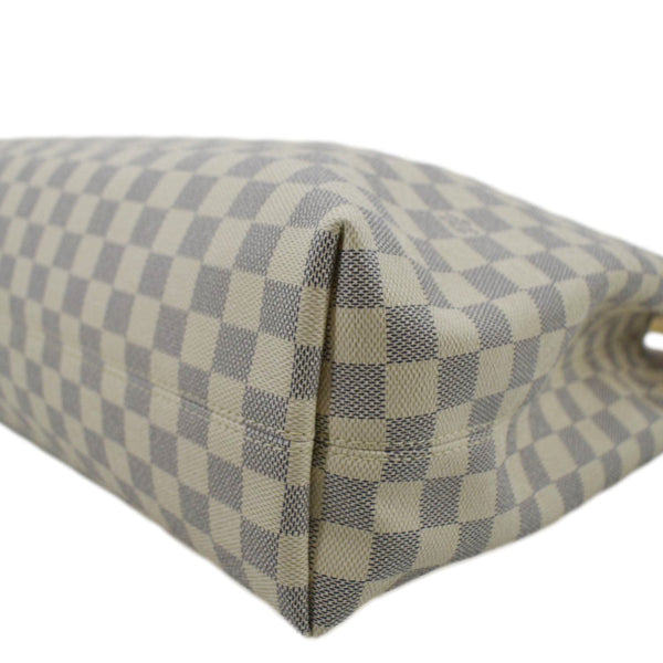 LOUIS VUITTON Graceful MM Damier Azur Hobo Shoulder Bag White