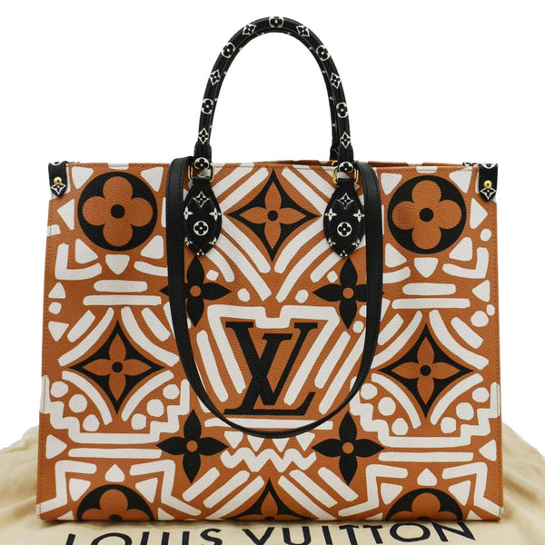 LOUIS VUITTON Onthego GM Crafty Monogram Giant Canvas Shoulder Bag Orange