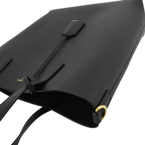 YVES SAINT LAURENT Toy Supple Leather Shopping Tote Bag Black