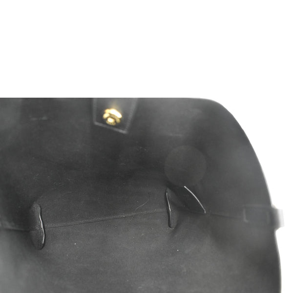 YVES SAINT LAURENT Toy Supple Leather Shopping Tote Bag Black