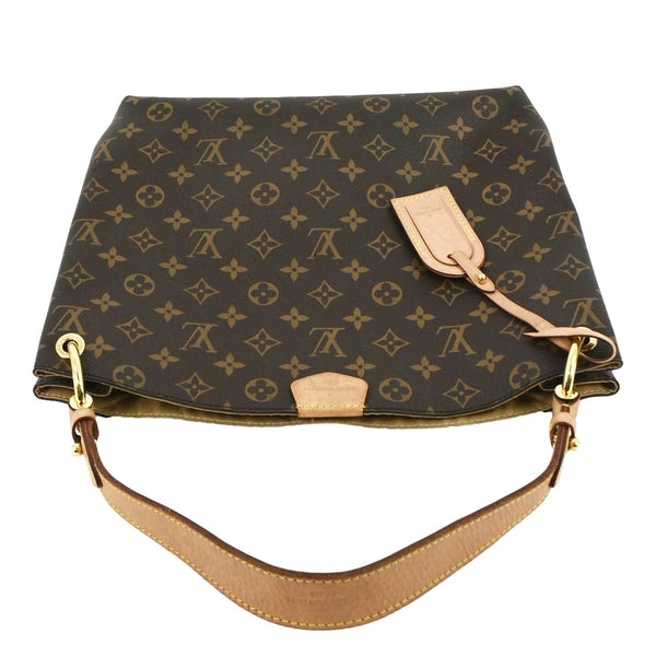 LOUIS VUITTON Graceful PM Monogram Canvas Hobo Shoulder Bag Brown