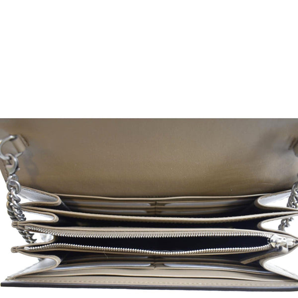 GUCCI Dionysus GG Supreme Crossbody Chain Wallet Beige 401231